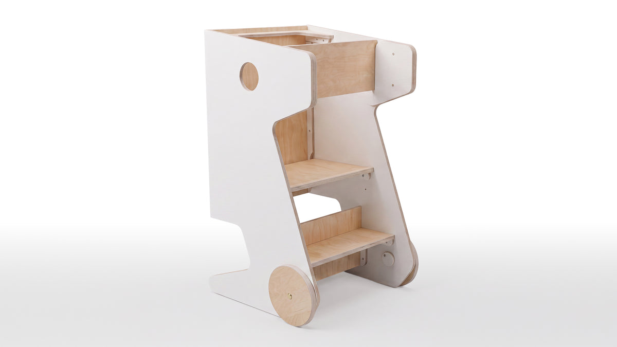 Lernturm Classic Weiss Natur